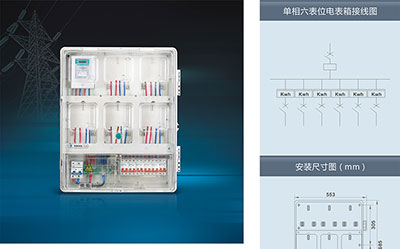 單相六表位電表箱(上下結構)產品型號及配置，南騰電表箱分享